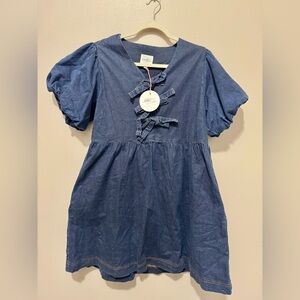 Women’s Denim Bow-Front Dress